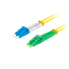 Lanberg FO-LALU-SD11-0010-YE Monomódusú duplex optikai patch kábel 2xLC/APC-2xLC/UPC csatlakozóval 1m Lanberg FO-LALU-SD11-0010-YE Monomódusú duplex optikai patch kábel 2xLC/APC-2xLC/UPC csatlakozóval 1m