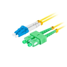 Lanberg FO-LUSA-SD11-0020-YE Monomódusú duplex optikai patch kábel 2xLC/UPC-2xSC/APC csatlakozóval 2m Lanberg FO-LUSA-SD11-0020-YE Monomódusú duplex optikai patch kábel 2xLC/UPC-2xSC/APC csatlakozóval 2m