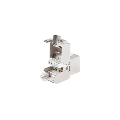 Lanberg KSF7-2000 Cat.7 FTP 180°-os szerszám nélkül szerelhető árnyékolt RJ45 Keystone jack
