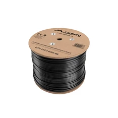 Lanberg LCF6-21CU-0305-BK Cat.6 F/UTP AWG23 Fca PE 305m árnyékolt fekete kültéri kábel