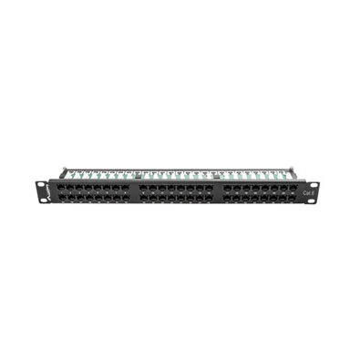 Lanberg PPU6-1048-B 19" 1U 48port Cat.6 UTP árnyékolatlan fekete patch panel