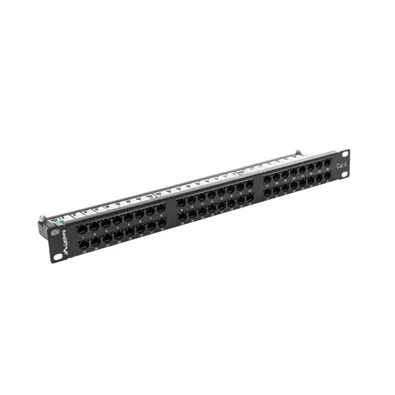 Lanberg PPU6-1048-B 19" 1U 48port Cat.6 UTP árnyékolatlan fekete patch panel