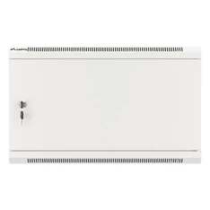 Lanberg WF01-6406-00S 19" 6U SZÉL:600mm MÉLY:450mm MAG:600mm lapraszerelt fémajtós szürke fali rack szekrény
