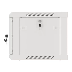Lanberg WF01-6406-00S 19" 6U SZÉL:600mm MÉLY:450mm MAG:600mm lapraszerelt fémajtós szürke fali rack szekrény