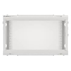 Lanberg WF01-6406-00S 19" 6U SZÉL:600mm MÉLY:450mm MAG:600mm lapraszerelt fémajtós szürke fali rack szekrény