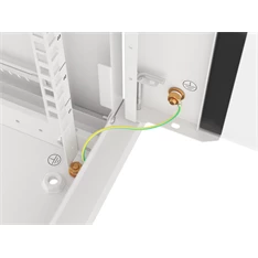 Lanberg WF01-6406-10S 19" 6U SZÉL:600mm MÉLY:450mm MAG:379mm lapraszerelt üvegajtós szürke fali rack szekrény