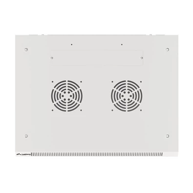 Lanberg WF01-6406-10S 19" 6U SZÉL:600mm MÉLY:450mm MAG:379mm lapraszerelt üvegajtós szürke fali rack szekrény