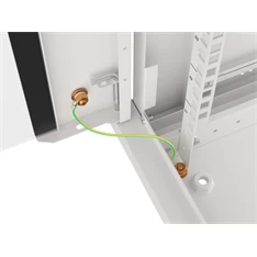 Lanberg WF01-6406-10S 19" 6U SZÉL:600mm MÉLY:450mm MAG:379mm lapraszerelt üvegajtós szürke fali rack szekrény
