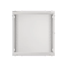 Lanberg WF01-6412-10S 19" 12U SZÉL:600mm MÉLY:450mm MAG:645mm lapraszerelt üvegajtós szürke fali rack szekrény