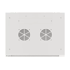 Lanberg WF01-6412-10S 19" 12U SZÉL:600mm MÉLY:450mm MAG:645mm lapraszerelt üvegajtós szürke fali rack szekrény
