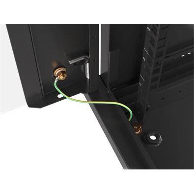 Lanberg WF01-6404-10B 19" 4U SZÉL:600mm MÉLY:450mm MAG:290mm lapraszerelt üvegajtós fekete fali rack szekrény