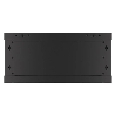 Lanberg WF01-6404-10B 19" 4U SZÉL:600mm MÉLY:450mm MAG:290mm lapraszerelt üvegajtós fekete fali rack szekrény