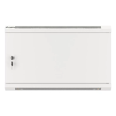 Lanberg WF01-6406-00S 19" 6U SZÉL:600mm MÉLY:450mm MAG:600mm lapraszerelt fémajtós szürke fali rack szekrény
