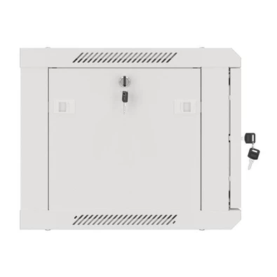 Lanberg WF01-6406-00S 19" 6U SZÉL:600mm MÉLY:450mm MAG:600mm lapraszerelt fémajtós szürke fali rack szekrény