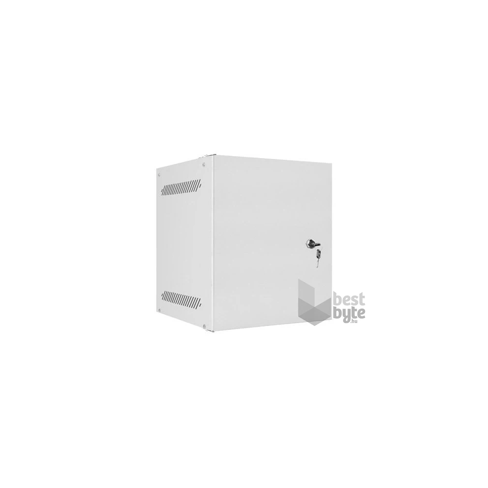 Lanberg WF10-2306-00S 10" 6U SZÉL:280mm MÉLY:310mm MAG:336mm lapraszerelt fémajtós szürke fali rack szekrény