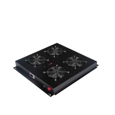 Lande LN-FAN-THD-4FFS-BL digitális termosztáttal 4 modulos fekete ventilátor egység