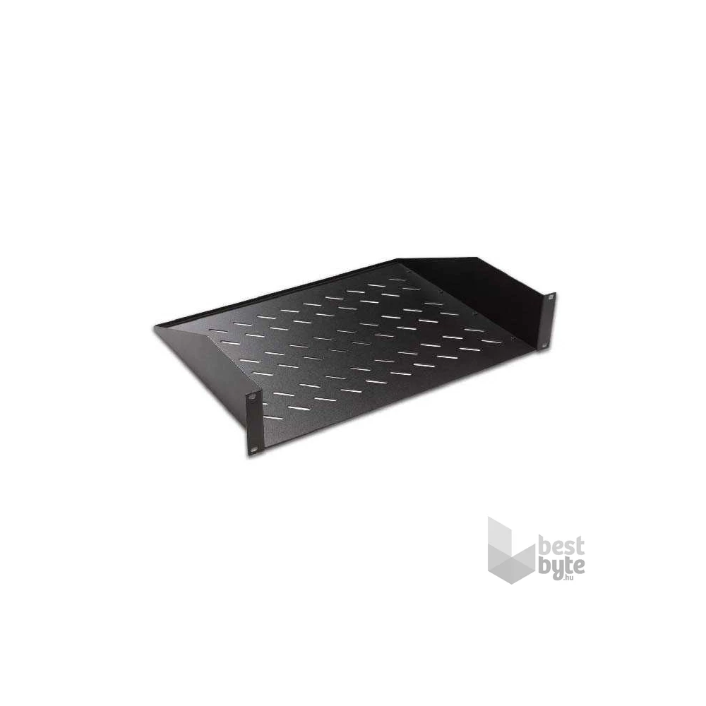 Lande LN-RAF-RMO-1U30-BL 19" 300mm mély 2 ponton rögzíthető fekete tálca
