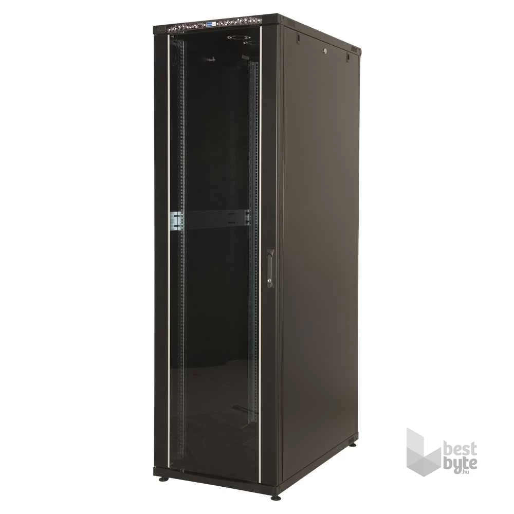 Lande LN-CK22U6060-BL CK 19" 22U 600x600 fekete álló rack szekrény