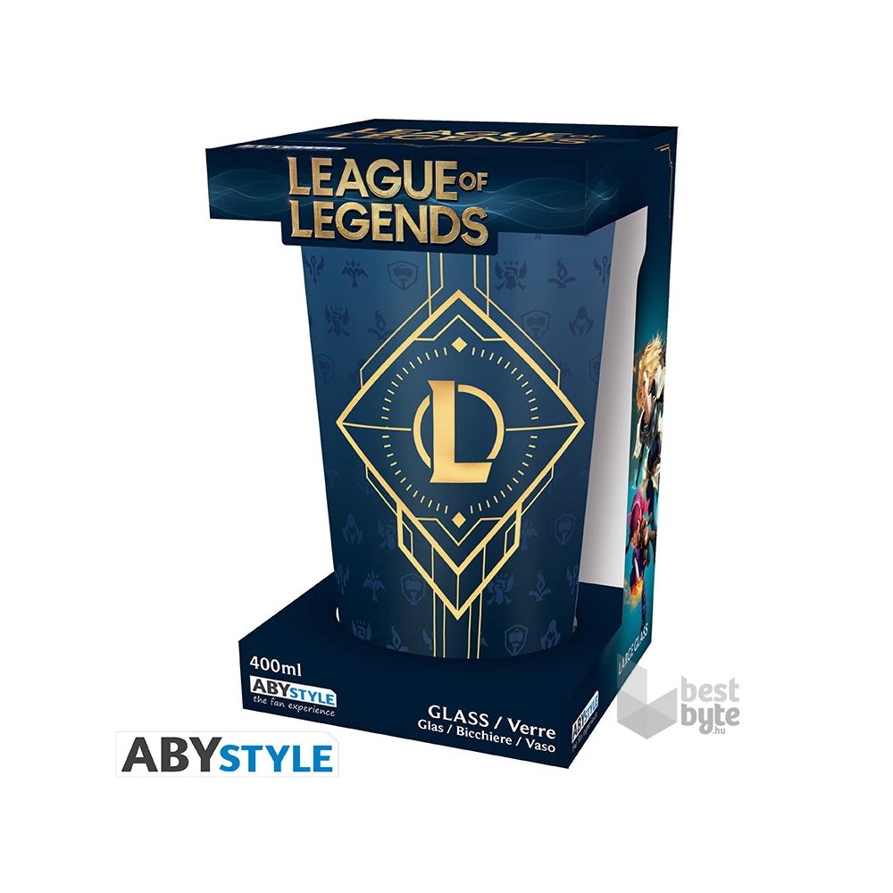 League of Legends "Hexteck logo" 400ml üveg pohár