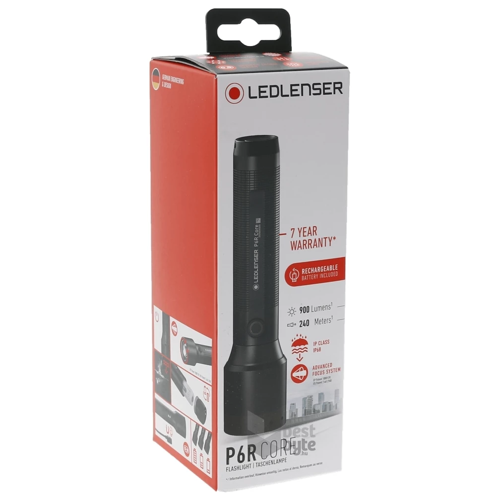 Ledlenser P6R Core 900lm Li-ion tölthető rúdlámpa