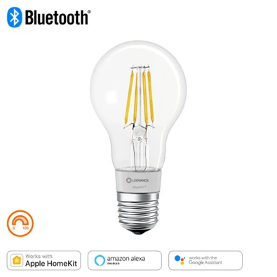 Ledvance Smart+ Bluetooth vezérlésű, üveg búra/5,5W/650lm/DIM/2700K/E27 LED körte izzó