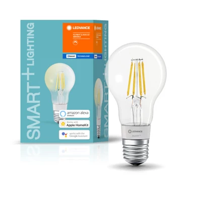 Ledvance Smart+ Bluetooth vezérlésű, üveg búra/5,5W/650lm/DIM/2700K/E27 LED körte izzó