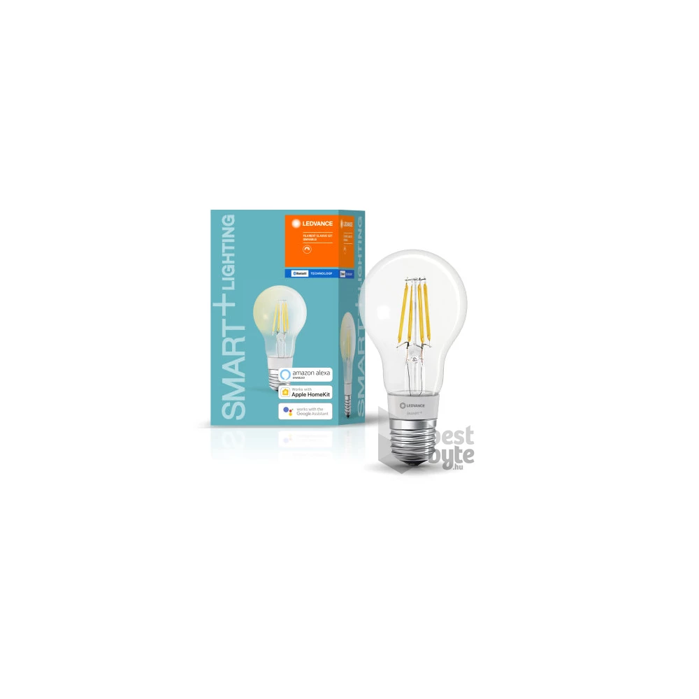 Ledvance Smart+ Bluetooth vezérlésű, üveg búra/5,5W/650lm/DIM/2700K/E27 LED körte izzó