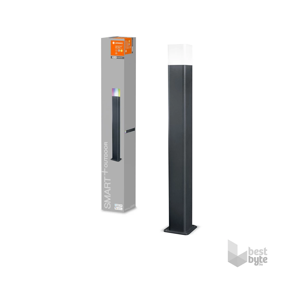 Ledvance Smart+ WiFi Cube 80Cm Post okos kültéri lámpa, sötét szürke, színváltós okos, vezérlehető intelligens lámpatest