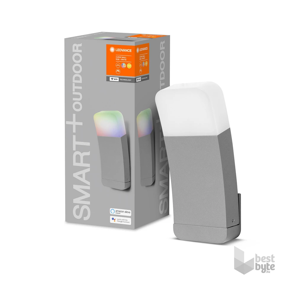 Ledvance Smart+ WiFi Curve Down okos kültéri lámpa, ezüst, színváltós okos,  vezérelhető intelligens lámpatest