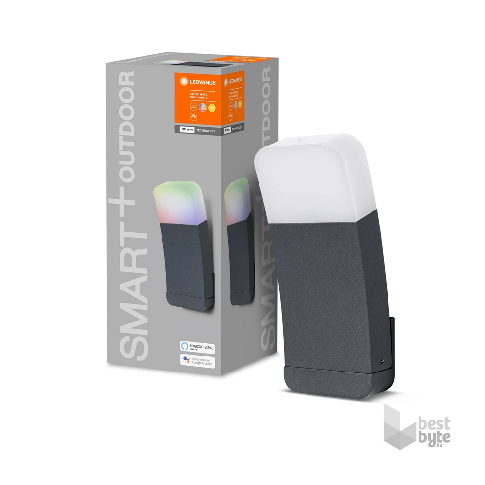 Ledvance Smart+ WiFi Curve Up okos kültéri lámpa, sötét szürke, színváltós okos,  vezérelhető intelligens lámpatest