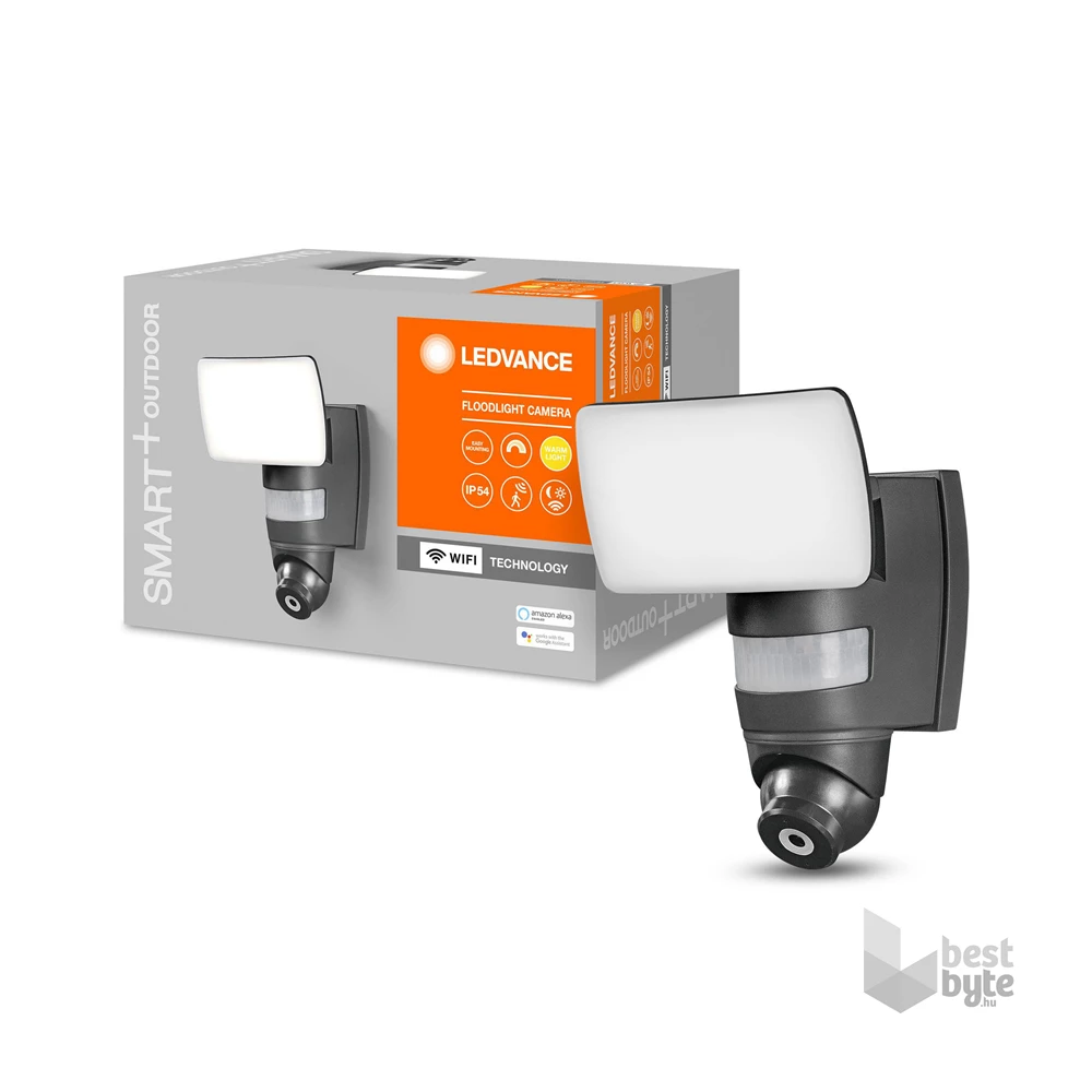 Ledvance Smart+ WiFi kültéri reflektor beépített kamerával és mozgásérzékelővel 24W 830DG okos,  vezérelhető lámpatest