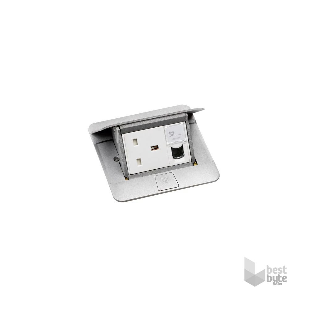 Legrand 054010 3 modul alumínium üres Pop-up felnyíló süllyesztett padlódoboz