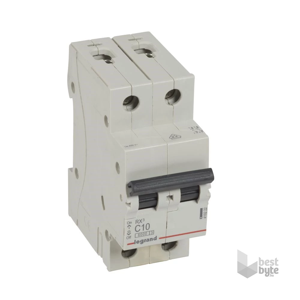 Legrand 419222 RX3 C10 6kA BIC 2 pólusú kismegszakító