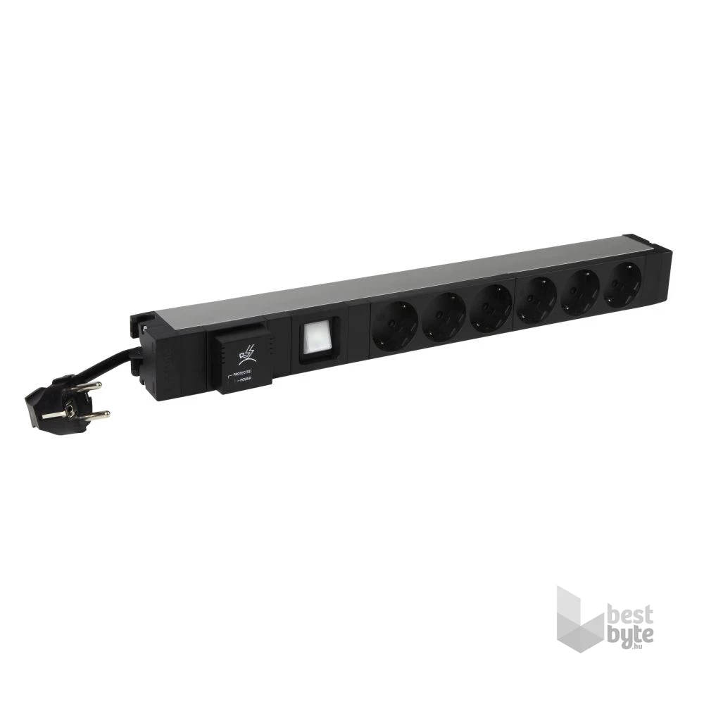 Legrand 646836 6-os 19"/1U 3m túlfeszvédett elosztósor