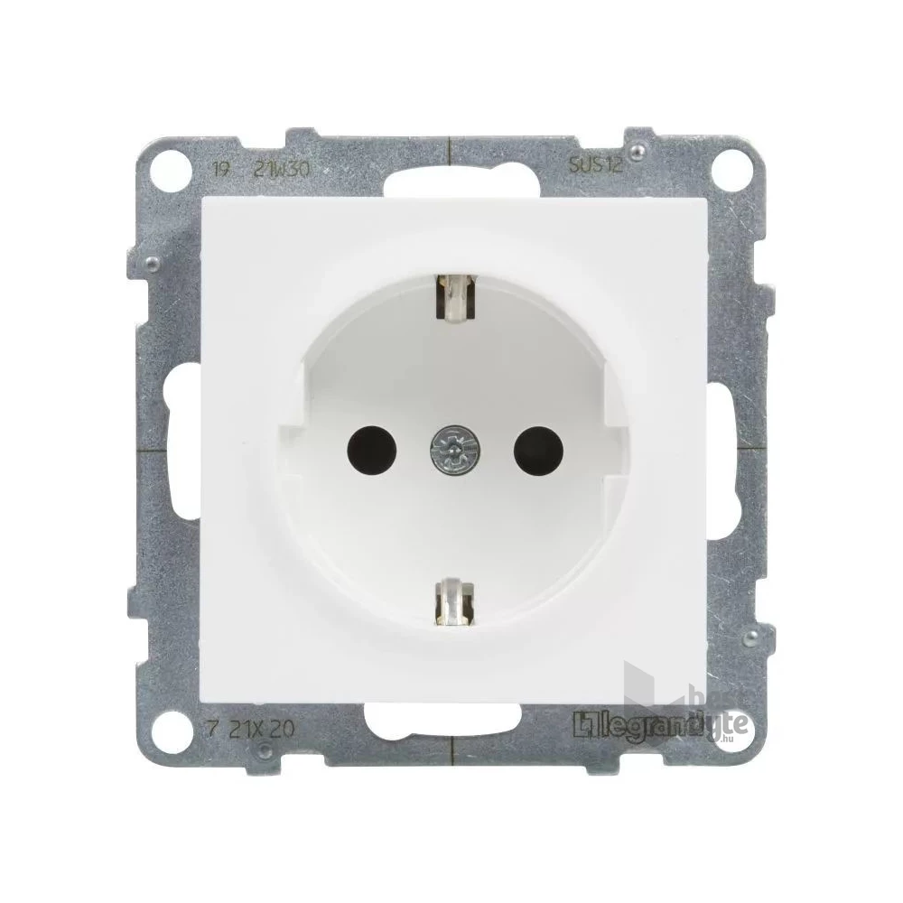 Legrand 721120 Suno 2P+F földelt fehér csatlakzóaljzat