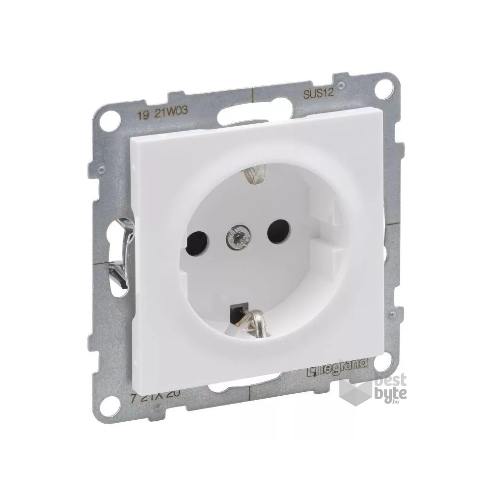 Legrand 721120 Suno 2P+F földelt fehér csatlakzóaljzat