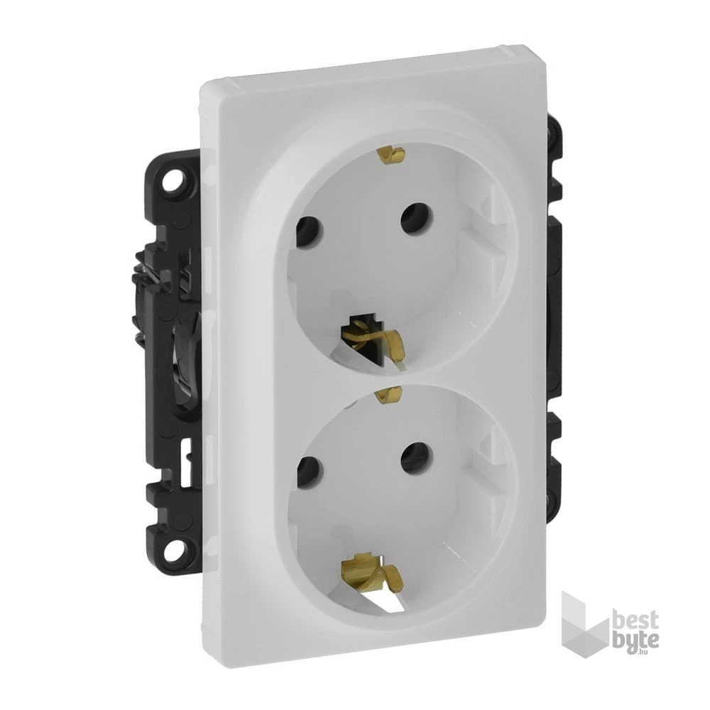 Legrand 753127 Valena Life gyermekvédelem nélkül/ fehér 2x2P+F csatlakozóaljzat