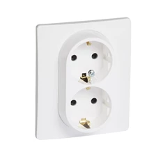 Legrand 764534 Niloé fehér 2x2P+F csatlakozóaljzat