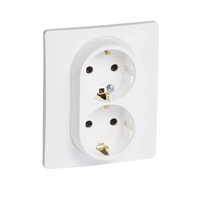 Legrand 764534 Niloé fehér 2x2P+F csatlakozóaljzat