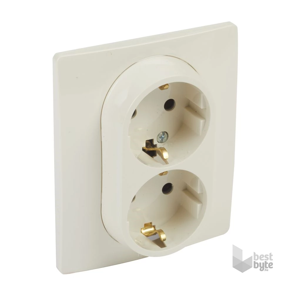 Legrand 764634 Niloé bézs 2×2P+F csatlakozóaljzat