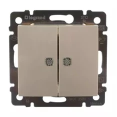 Legrand 774112 Valena kettős jelzőfénnyel elefántcsont váltókapcsoló