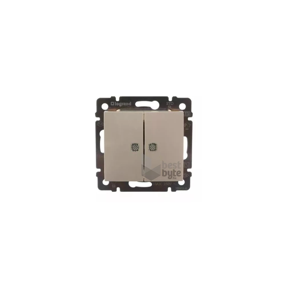 Legrand 774112 Valena kettős jelzőfénnyel elefántcsont váltókapcsoló