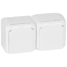 Legrand 782374 Forix IP44 fehér 2X2P+F dupla csatlakozóaljzat