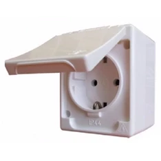 Legrand 83913 IP44 2P+F fehér csatlakozóaljzat
