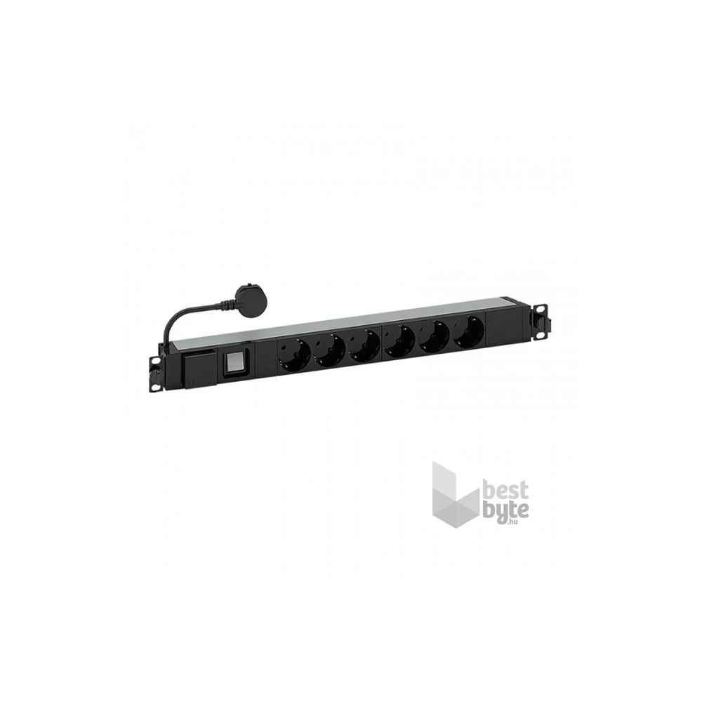 Legrand 646836 6-os 19"/1U 3m túlfeszvédett elosztósor