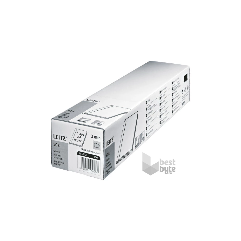 Leitz 3mm 50db-os fekete iratsín