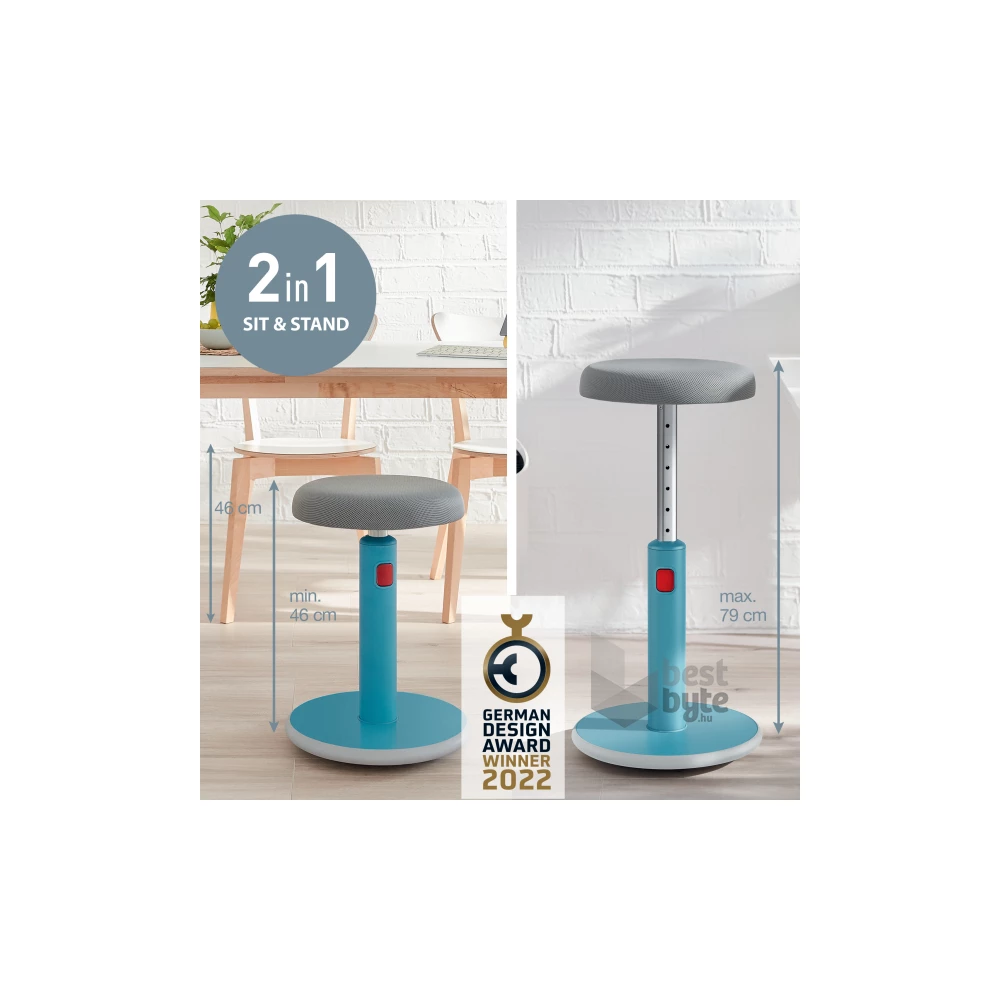 Leitz COSY Ergo Active nyugodt kék ergonomikus ülő-álló szék
