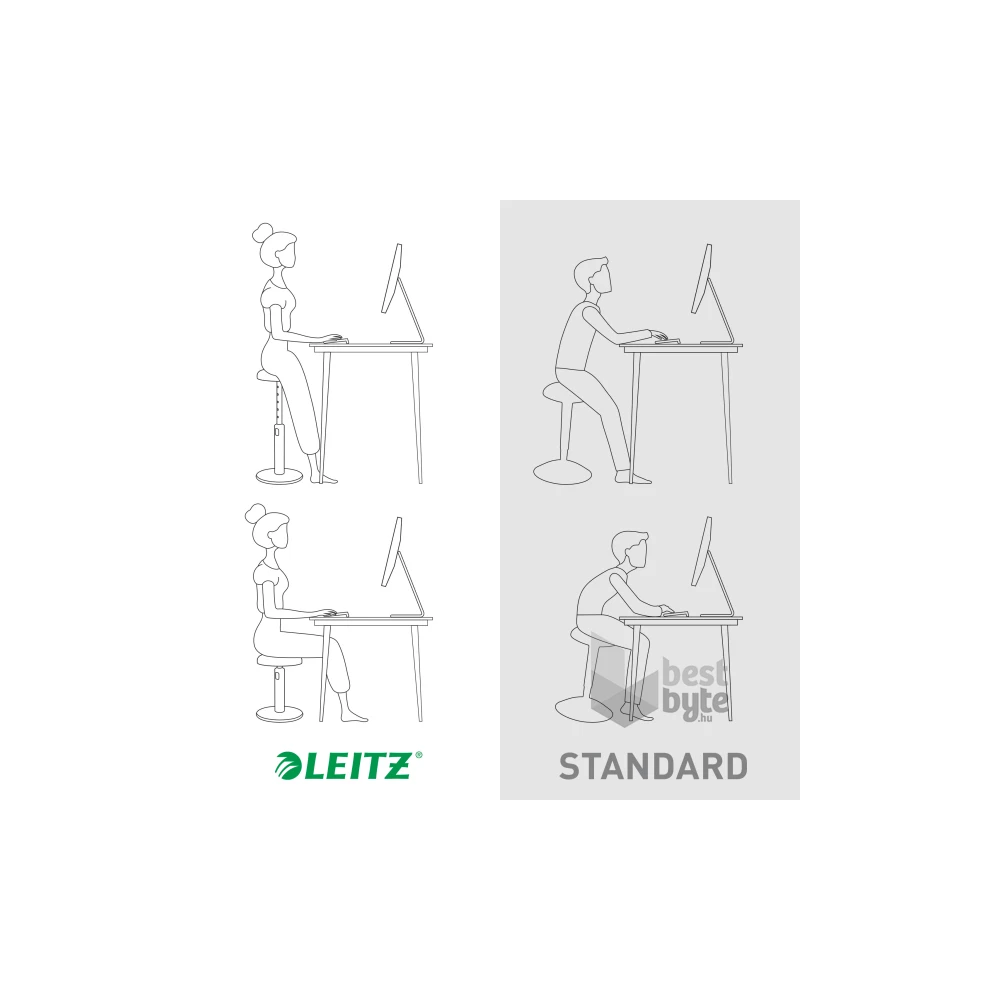 Leitz COSY Ergo Active nyugodt kék ergonomikus ülő-álló szék