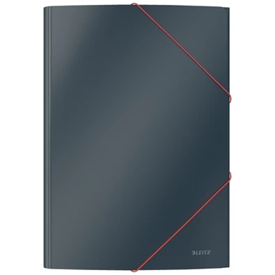 Leitz COSY Soft touch A4 bársony szürke gumis karton mappa