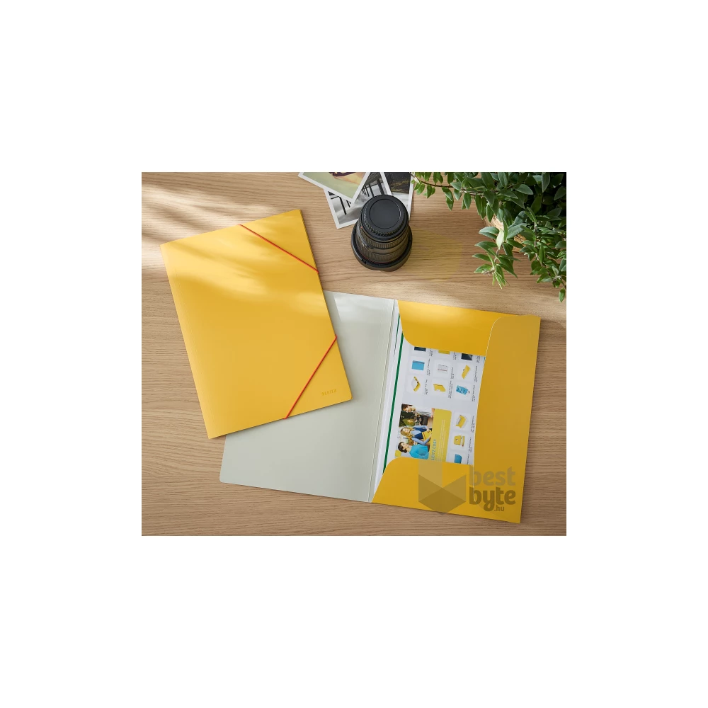 Leitz COSY Soft touch A4 meleg sárga gumis karton mappa